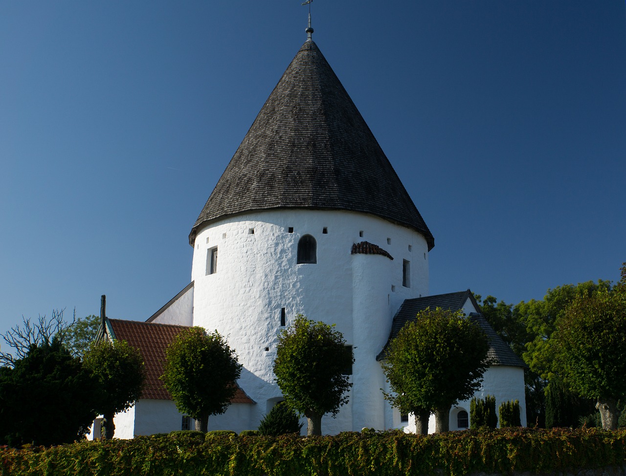 church, round church, white